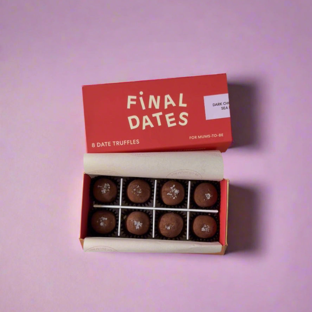 final dates box on purple background